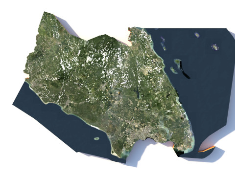 Johor Terrain city Malaysia 3D Model
