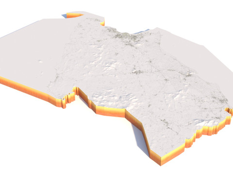 Johor Terrain city Malaysia 3D Model