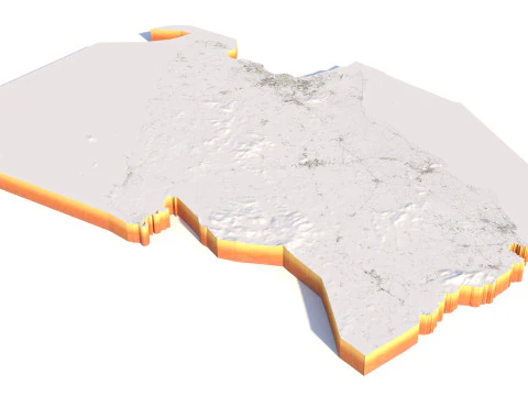 Johor Terrain ville Malaisie Modèle 3D
