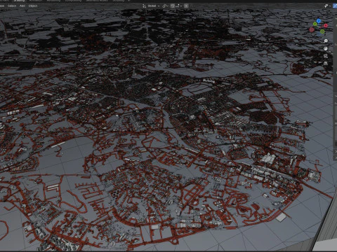 Johor Terrain ville Malaisie Modèle 3D