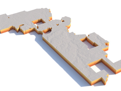 Kansas Terrain city Missouri USA 3D Model