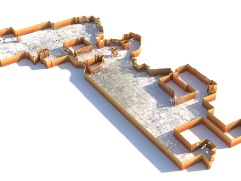 Kansas Terrain city Missouri USA 3D Model