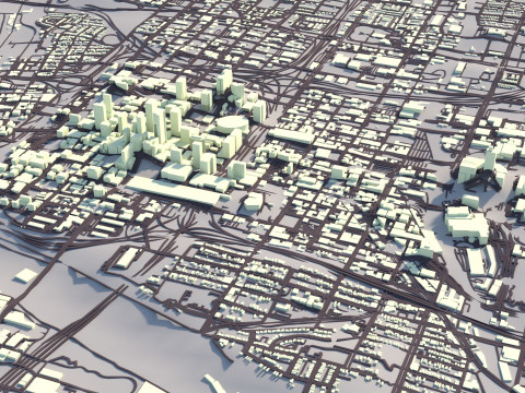 Kansas Terrain city Missouri USA 3D Model