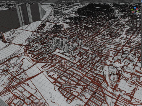 Kansas Terrain ville Missouri USA Modèle 3D