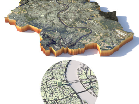 Koln Terrain city Cologne Germany Model 3D