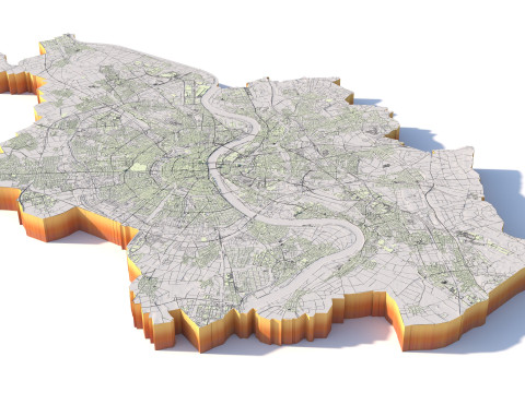 Koln Terrain city Cologne Germany Modello 3D