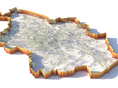 Koln Terrain city Cologne Germany Modello 3D