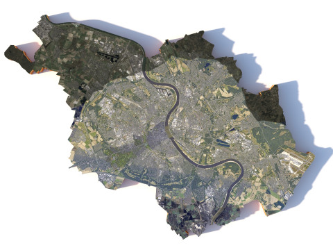 Koln Terrain city Cologne Germany Modello 3D