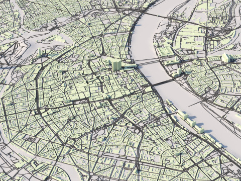 Koln Terrain city Cologne Germany Modello 3D