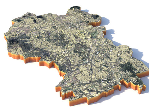 Kuala Lumpur Terrain city Malaysia 3D Modell