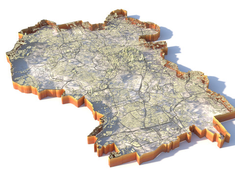 Kuala Lumpur Terrain city Malaysia 3D Model