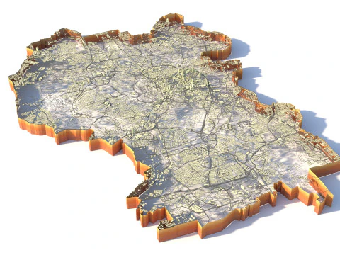 Kuala Lumpur Terrain city Malaysia 3D Model