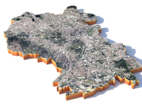 Kuala Lumpur Terrain city Malaysia 3D Model