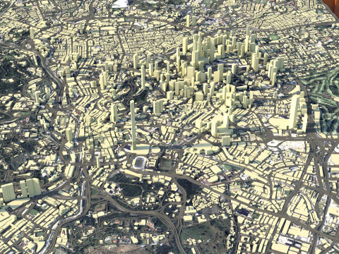 Kuala Lumpur Terrain city Malaysia 3D Model