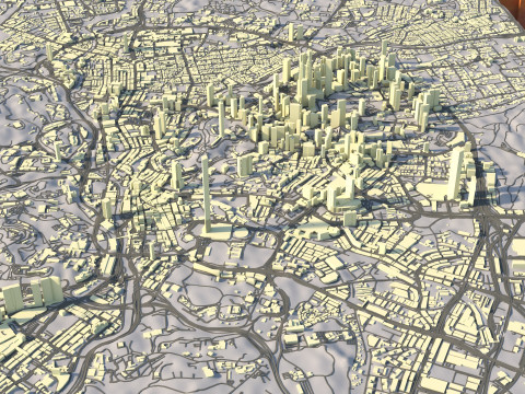 Kuala Lumpur Terrain city Malaysia 3D Model