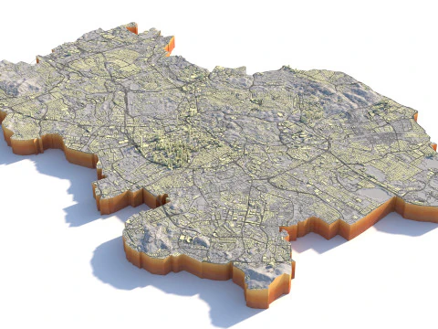 Kuala Lumpur Terrain city Malaysia 3D Model