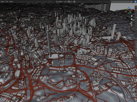 Kuala Lumpur Terrain city Malaysia 3D Model