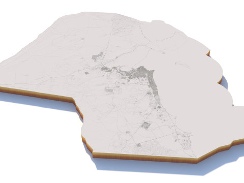 Kuwait Terrain city Modello 3D