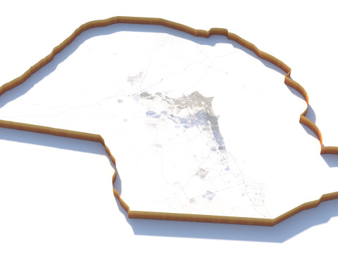 Kuwait Terrain city Modello 3D