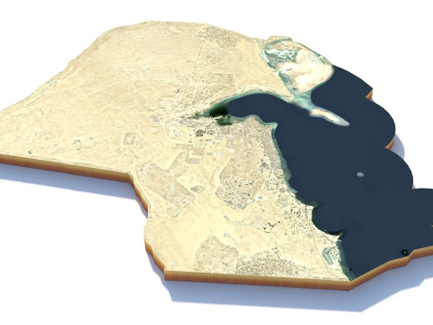 Kuwait Terrain city Modello 3D