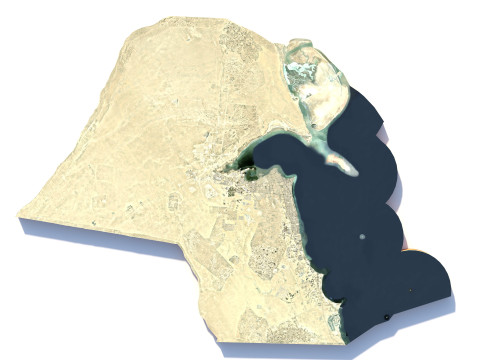 Kuwait Terrain city Modello 3D