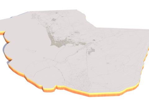 Kuwait Terrain city Modello 3D