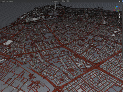Kuwait Terrain city Modello 3D