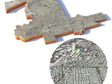 Las Vegas Terrain city Nevada USA 3D Модель