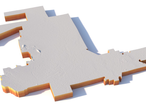 Las Vegas Terrain city Nevada USA Model 3D