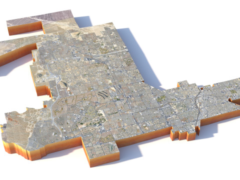 Las Vegas Terrain city Nevada USA Model 3D