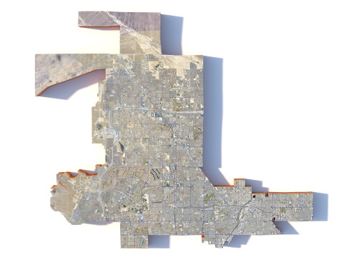 Las Vegas Terrain city Nevada USA Model 3D