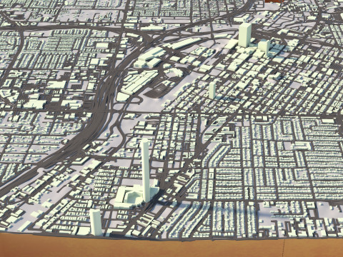 Las Vegas Terrain city Nevada USA Model 3D