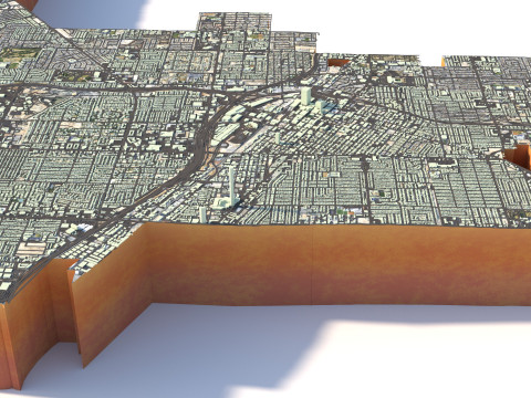 Las Vegas Terrain city Nevada USA Model 3D