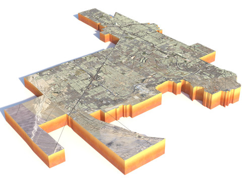 Las Vegas Terrain city Nevada USA Model 3D