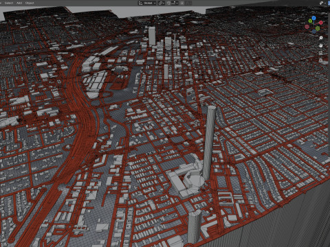 Las Vegas Terrain city Nevada USA Model 3D