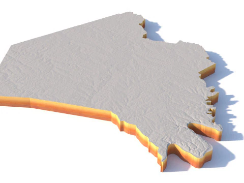 Lexington Terrain city Kentucky 3D Model