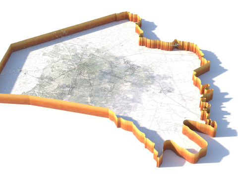 Lexington Terrain city Kentucky 3D 模型