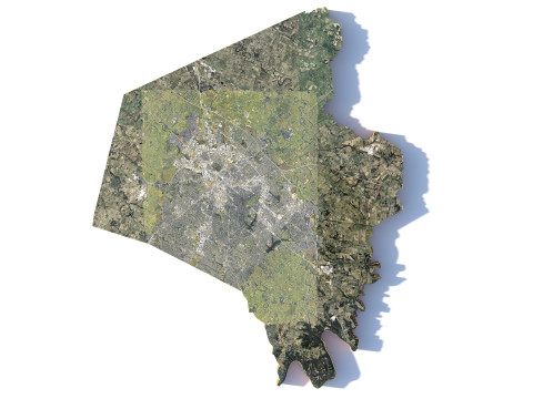 Lexington Terrain city Kentucky 3D 模型