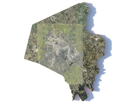 Lexington Terrain city Kentucky 3D Model
