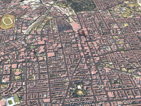 Lexington Terrain city Kentucky 3D 模型