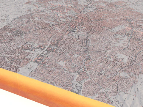 Lexington Terrain city Kentucky 3D Model