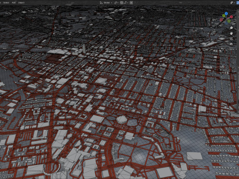 Lexington Terrain city Kentucky 3D 模型