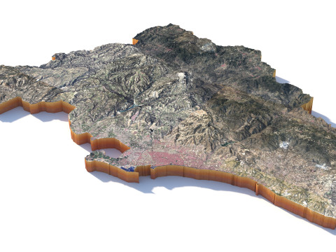 Limassol Terrain city Cyprus 3D 模型