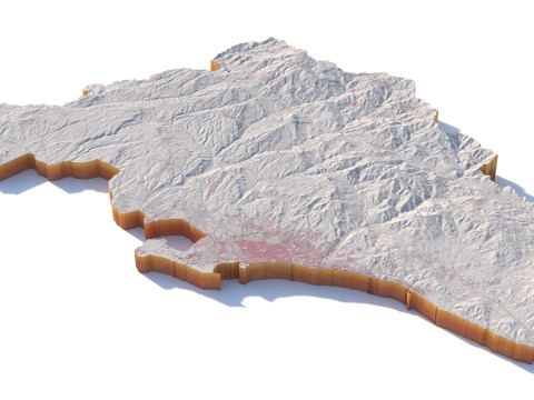 Limassol Terrain city Cyprus 3D 模型