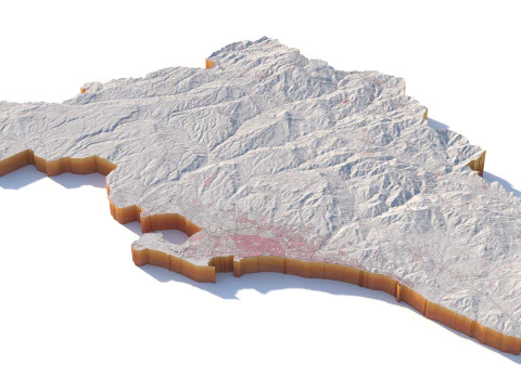 Limassol Terrain city Cyprus 3D Model