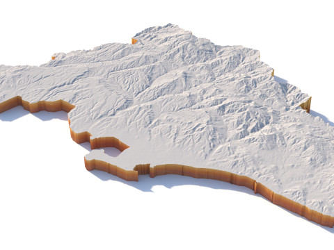 Limassol Terrain city Cyprus 3D 模型