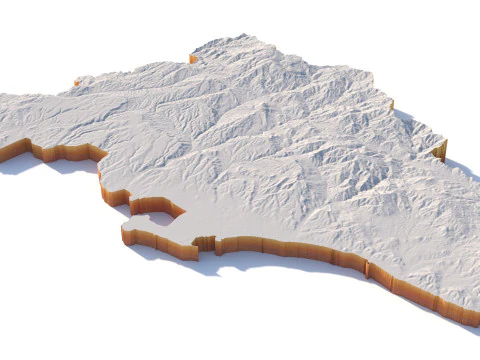 Limassol Terrain city Cyprus 3D Model