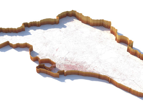 Limassol Terrain city Cyprus 3D 模型