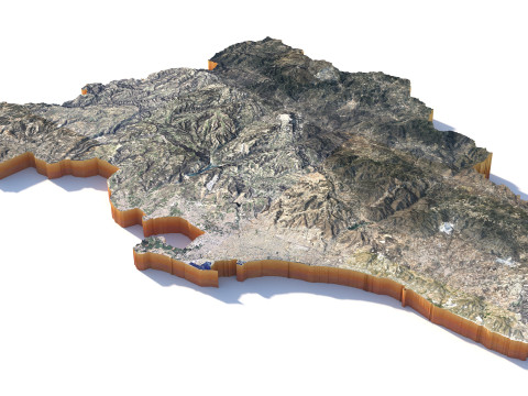 Limassol Terrain city Cyprus 3D 模型