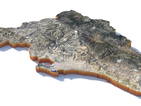 Limassol Terrain city Cyprus 3D Model